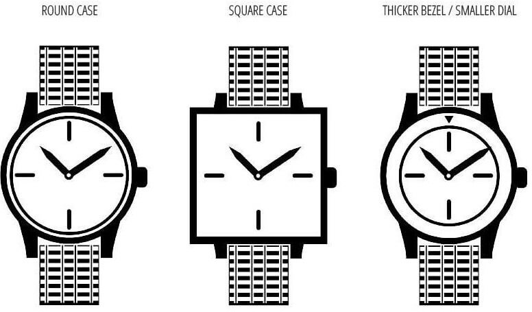 three replica watches with same case size