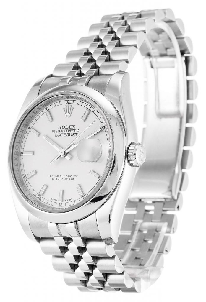 Simple Rolex Replica Datejust 116200 36mm White Dial bracelet