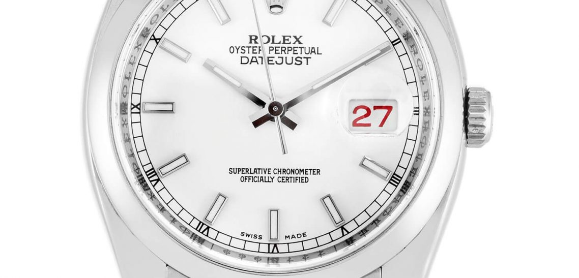 Simple Rolex Replica Datejust 116200 36mm White Dial