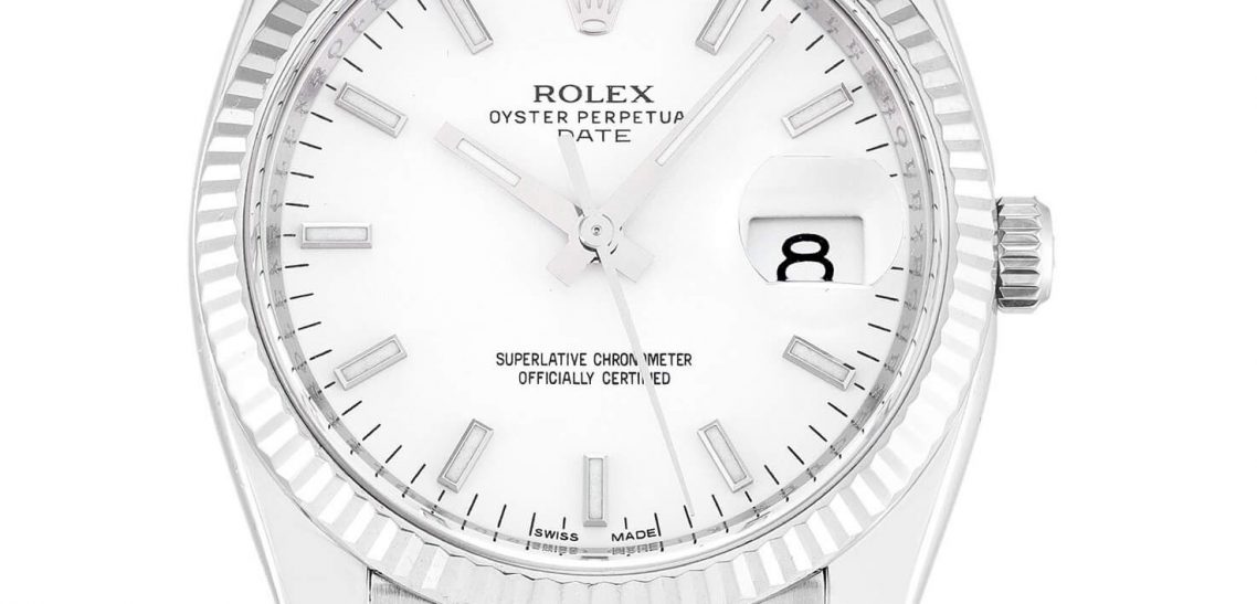 Replica Rolex Oyster Perpetual Date 115234 34mm White Dial